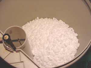 Fill with clean salt