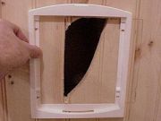 Cut partial hole and examine wall cavity
