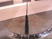 Cut top banding pieces at 225 degrees