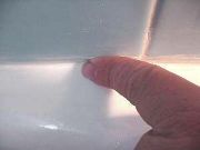 Smooth grout with finger