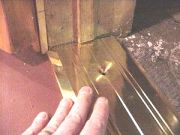 Trim door molding at height of threshold