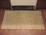 Protect flooring with plywood