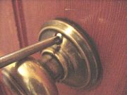 Loosen and remove screws from the knob