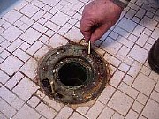Slide bolts into flange