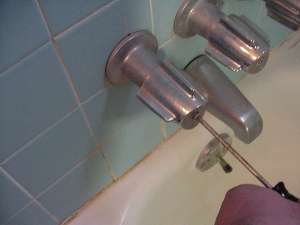 Remove handle screws