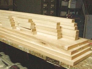 Lumber stacked and ready