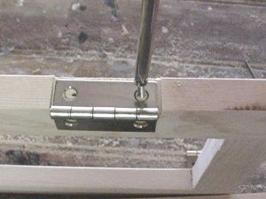 Screw in brass hinges