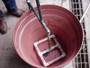 Pond filter made of 1/2" PVC pipe