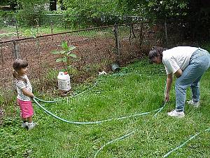 Layout hose for pond liner