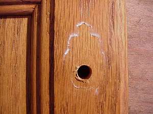 Remove dirt and grime around handle