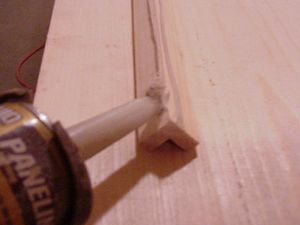 Apply adhesive to back side sparingly