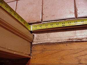 Measure inside distance (use a folding rule if you have one)
